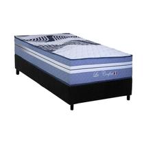 Cama Box Solteiro: Colchão Molas MasterPocket Ensacadas Paropas La Confort + Base CRC Suede Black (88x188) Cama Box Solteiro: Colchão Molas MasterPocket Ensacadas Paropas La Confort + Base CRC Suede Black (88x188)