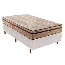 Cama Box Solteiro: Colchão Molas MasterPocket Ensacadas Paropas Marcelly Ibiza + Base CRC Courano Branco(88x188)