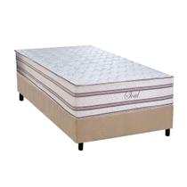 Cama Box Solteiro: Colchão Molas MasterPocket Ensacadas Paropas Soul + Base CRC Suede Clean (88x188) Cama Box Solteiro: Colchão Molas MasterPocket Ensacadas Paropas Soul + Base CRC Suede Clean (88x188)