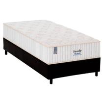 Cama Box Solteiro: Colchão Molas MasterPocket Ensacadas Plumatex Miami + Base CRC Courano Black(88x188)