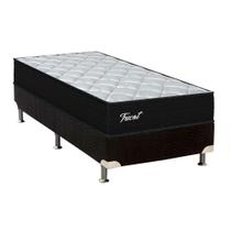 Cama Box Solteiro: Colchão Molas Orthoflex MasterPocket Ensacadas Tricot + Base CRC Suede Black(88x188) Cama Box Solteiro: Colchão Molas Orthoflex MasterPocket Ensacadas Tricot + Base CRC Suede Black(88x188)
