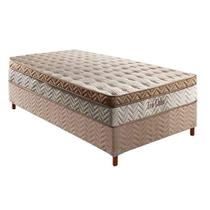 Cama Box Solteiro: Colchão Molas Paropas MasterPocket Ensacadas Eco Linho + Base CRC Suede Bege(88x188) Cama Box Solteiro: Colchão Molas Paropas MasterPocket Ensacadas Eco Linho + Base CRC Suede Bege(88x188)