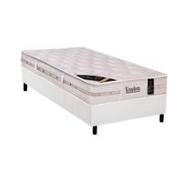 Cama Box Solteiro: Colchão Molas Pocket Ensacadas Castor Kingdom Aloe Vera + Base CRC Courano White (88x188)