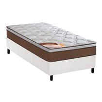 Cama Box Solteiro: Colchão Molas Pocket Ensacadas Castor Revolution + Base CRC Courano White (88x188) Cama Box Solteiro: Colchão Molas Pocket Ensacadas Castor Revolution + Base CRC Courano White (88x188)