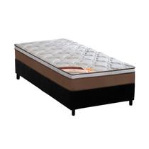 Cama Box Solteiro: Colchão Molas Pocket Ensacadas Castor Revolution + Base CRC Suede Black(88x188) Cama Box Solteiro: Colchão Molas Pocket Ensacadas Castor Revolution + Base CRC Suede Black(88x188)
