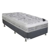 Cama Box Solteiro: Colchão Molas Pocket Ensacadas Castor Super Luxo Látex Push + Base CRC Suede Gray (88x188) Cama Box Solteiro: Colchão Molas Pocket Ensacadas Castor Super Luxo Látex Push + Base CRC Suede Gray (88x188)