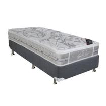Cama Box Solteiro: Colchão Molas Pocket Ensacadas Castor Super Luxo Látex SLX + Base CRC Suede Gray (88x188) Cama Box Solteiro: Colchão Molas Pocket Ensacadas Castor Super Luxo Látex SLX + Base CRC Suede Gray (88x188)
