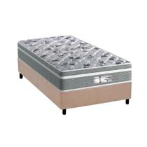 Cama Box Solteiro: Colchão Molas Probel MasterPocket Ensacadas ProDormir Evolution + Base CRC Suede Bege(88x188) Cama Box Solteiro: Colchão Molas Probel MasterPocket Ensacadas ProDormir Evolution + Base CRC Suede Bege(88x188)