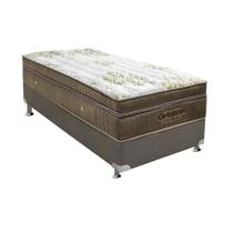 Cama Box Solteiro: Colchão Molas SuperPocket Ensacadas Ortobom Gold + Box Suede Gray(88x188)