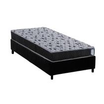 Cama Box Solteiro: Colchão Ortopédico Herval AG65 Vitre + Base CRC Suede Black (78x188)