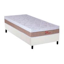 Cama Box Solteiro: Colchão Ortopédico Orthoflex Foggia Premier + Base CRC Courano White(88x188)