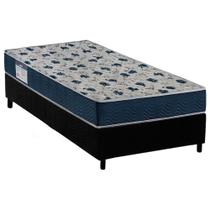 Cama Box Solteiro: Colchão Ortopédico Ortobom D28/EP Anatômico Fort Tech ISO 60 + Base CRC Suede Black(78x188) Cama Box Solteiro: Colchão Ortopédico Ortobom D28/EP Anatômico Fort Tech ISO 60 + Base CRC Suede Black(78x188)