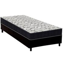 Cama Box Solteiro: Colchão Ortopédico Ortobom D45 Airtech 150 + Base CRC Suede Black (78x188) Cama Box Solteiro: Colchão Ortopédico Ortobom D45 Airtech 150 + Base CRC Suede Black (78x188)