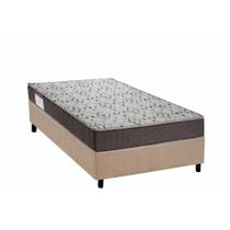 Cama Box Solteiro: Colchão Ortopédico Ortobom D45 ISO 150 Mega Firme + Base CRC Suede Clean (78x188)