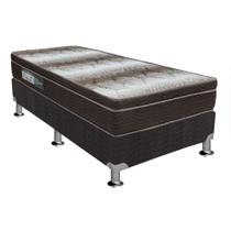 Cama Box Solteiro: Colchão Ortopédico Ortobom Light OrtoPillow + Base CRC Courano Black(88x188)