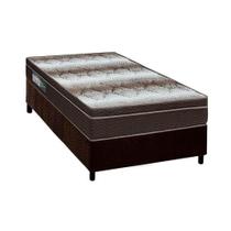 Cama Box Solteiro: Colchão Ortopédico Ortobom Light Ortopillow + Base CRC Suede Brown(88x188) Cama Box Solteiro: Colchão Ortopédico Ortobom Light Ortopillow + Base CRC Suede Brown(88x188)