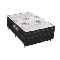 Cama Box Solteiro: Colchão Ortopédico Polar D28/EP Anatômico Orthoface Firme + Base CRC Suede Black(88x188)