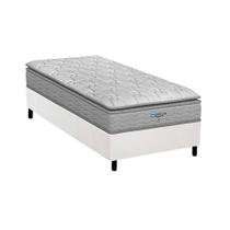 Cama Box Solteiro: Colchão Ortopédico Probel D45 Anatômico Guarda Costas Próextreme Plus + Base CRC Courano White (88x188)