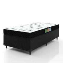 Cama Box Solteiro Colchão Preto