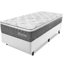 Cama Box Solteiro Colchão Smart Spring Mola Ensacada e Pillow top de Espuma Viscoelástico 88x188x61cm - BF Colchões Cama Box Solteiro Colchão Smart Spring Mola Ensacada e Pillow top de Espuma Viscoelástico 88x188x61cm - BF Colchões
