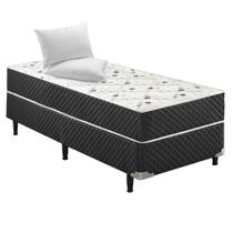 Cama Box Solteiro + Colchão Solteiro Confort Molas Bonnel 88x188x57 - Mestre Dos Colchões