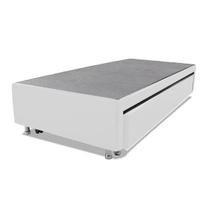 Cama Box Solteiro com Auxiliar Espuma Sintético Branco 50x88x188