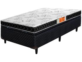Cama Box Solteiro com Baú (Box + Colchão) Plumatex
