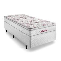 Cama Box Solteiro com Cabeceira Herval Atlanta, Molas Bonnel, 59x88x188 cm