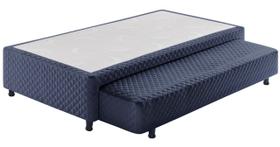 Cama Box Solteiro com Cama Auxiliar Colchão Semi Ortopédico em Poliéster Estrutura Reforçada