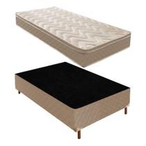 Cama Box Solteiro com Colchão D28 Unique Anatômico 25x88x188cm e Base Júlia