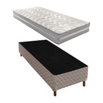 Cama Box Solteiro com Colchão D33 Quality Duoface 26x88x188cm e Base Galaxy Prata/Rustico Paropas By Ecosono Cama Box Solteiro com Colchão D33 Quality Duoface 26x88x188cm e Base Galaxy Prata/Rustico Paropas By Ecosono