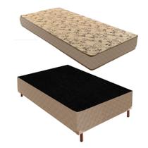 Cama Box Solteiro com Colchão D33 Unique Duoface 18x88x188cm e Base Florença