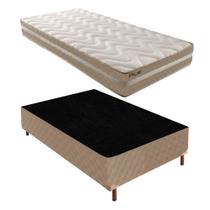 Cama Box Solteiro com Colchão D33 Unique Plus Duoface 18x88x188cm e Base Florença