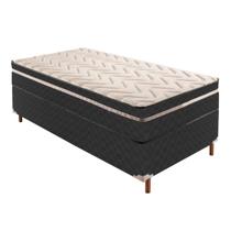 Cama Box Solteiro com Colchão de Molas Extrapedic 28x88x188cm e Base Íris