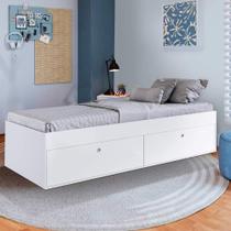 Cama Box Solteiro Com Sapateira Branco Hioric Shop Jm