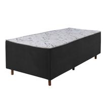 Cama Box Solteiro Conjugada D28 188x88x48 Colchoart Preto Cama Box Solteiro Conjugada D28 188x88x48 Colchoart Preto