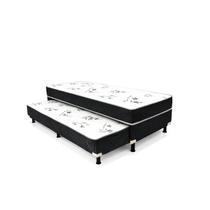 Cama Box Solteiro Conjugada Ômega Zeus com Auxiliar 88x188x40 cm