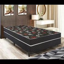 Cama Box solteiro conjugada ortopédica preta