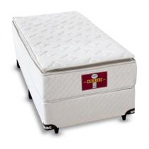 Cama Box Solteiro Cosmopolita com Colchão Cashmere Solteiro Pillow - Molas Ensacadas - 96x203