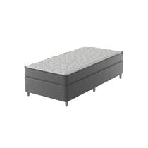 Cama Box Solteiro D45 Of 108x198x0,42 Cinza/Branco