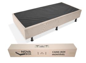 Cama Box Solteiro Desmontavel NB Suede Bege