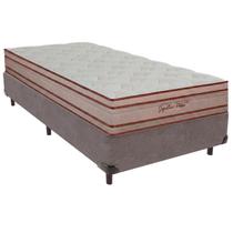 Cama Box Solteiro e Colchão Artemis Molas Ensacadas Colchobel Cinza Cama Box Solteiro e Colchão Artemis Molas Ensacadas Colchobel Cinza