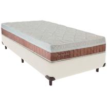 Cama Box Solteiro e Colchão Benefit Molas Ensacadas Colchobel Palha Cama Box Solteiro e Colchão Benefit Molas Ensacadas Colchobel Palha