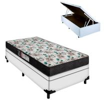 Cama Box Solteiro e Colchão D33 Veneza com Baú Branco Portobel Cama Box Solteiro e Colchão D33 Veneza com Baú Branco Portobel