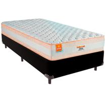 Cama Box Solteiro e Colchão Denver Molas Ensacadas Inducol Preto