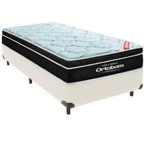 Cama Box Solteiro e Colchão Elegant Molas Ensacadas Ortobom Palha Cama Box Solteiro e Colchão Elegant Molas Ensacadas Ortobom Palha