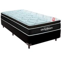 Cama Box Solteiro e Colchão Elegant Molas Ensacadas Ortobom Preto Cama Box Solteiro e Colchão Elegant Molas Ensacadas Ortobom Preto