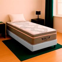 Cama Box Solteiro e Colchão Ibiza Molas V-Store 88x188x22