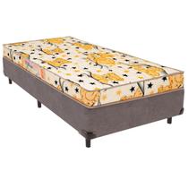 Cama Box Solteiro e Colchão Pro-Life D20 Espuma Colchobel Cinza Cama Box Solteiro e Colchão Pro-Life D20 Espuma Colchobel Cinza