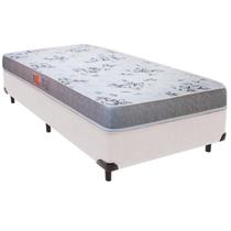 Cama Box Solteiro e Colchão Pro-Life D28 Espuma Colchobel Branco